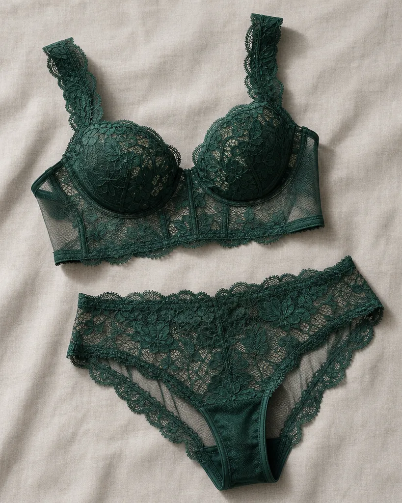 Giardino Segreto Longline Set in Smeraldo, longline set
